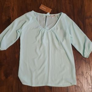 Mint green blouse